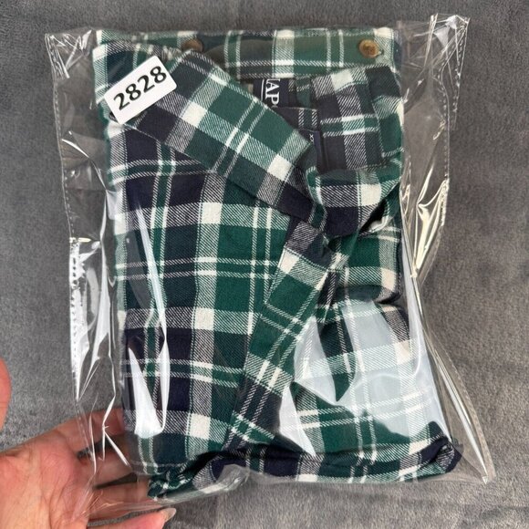 Chaps Cotton Flannel Button Up Shirt Mens 2XL Rustic Green Plaid Long Sleeve - Picture 9 of 9